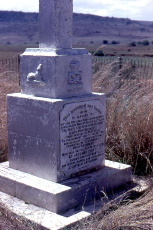 Ntombe Drift Memorial to South Staffordshire Regiment Zulu War