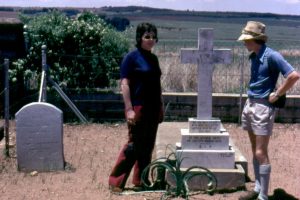 Tania and Ken at Luneburg Cemetery, Zulu War (1879)