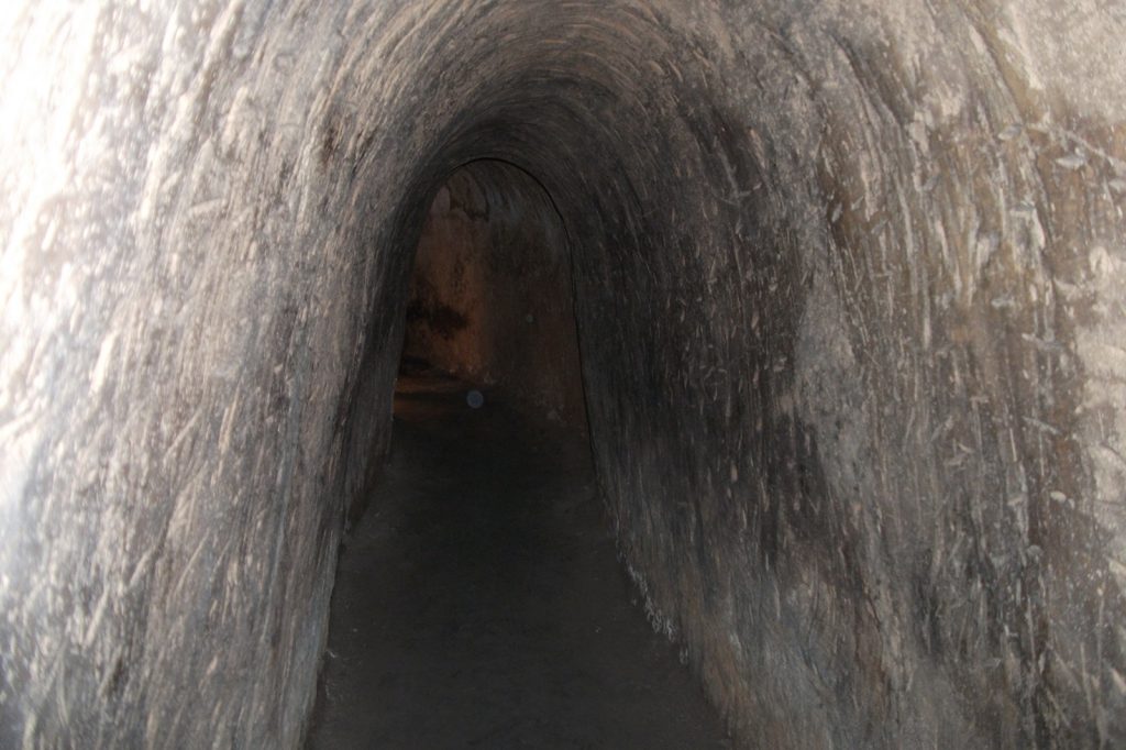 Vietcong tunnel, with flash